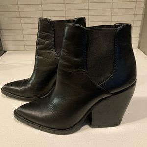Black Pointed Toe Booties